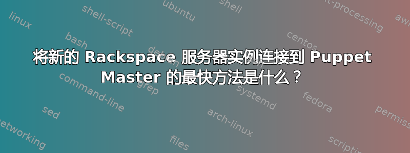 将新的 Rackspace 服务器实例连接到 Puppet Master 的最快方法是什么？