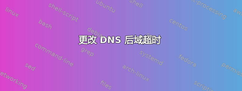 更改 DNS 后域超时