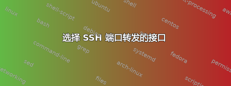 选择 SSH 端口转发的接口