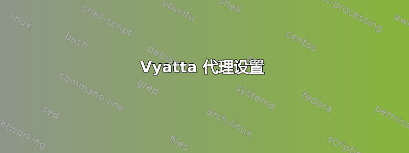 Vyatta 代理设置