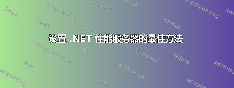 设置 .NET 性能服务器的最佳方法