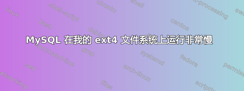 MySQL 在我的 ext4 文件系统上运行非常慢 