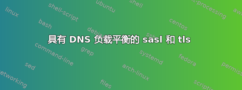 具有 DNS 负载平衡的 sasl 和 tls