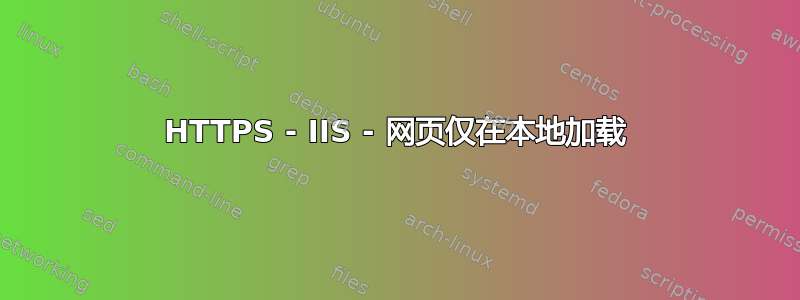 HTTPS - IIS - 网页仅在本地加载