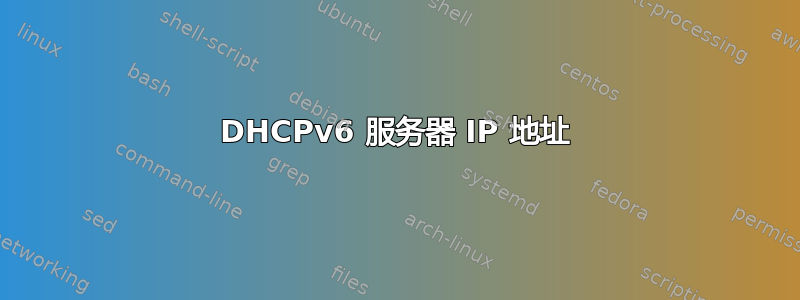 DHCPv6 服务器 IP 地址