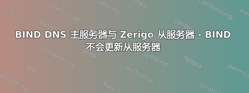 BIND DNS 主服务器与 Zerigo 从服务器 - BIND 不会更新从服务器