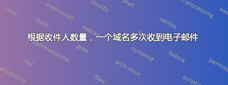 根据收件人数量，一个域名多次收到电子邮件