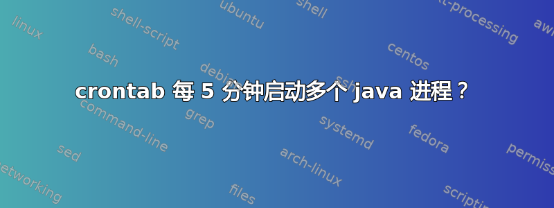 crontab 每 5 分钟启动多个 java 进程？