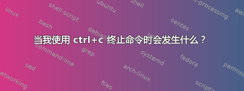 当我使用 ctrl+c 终止命令时会发生什么？