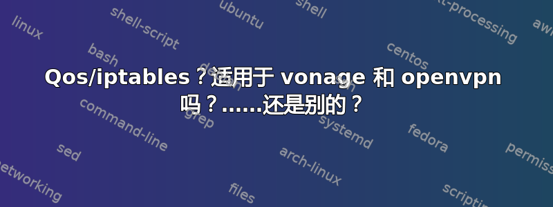 Qos/iptables？适用于 vonage 和 openvpn 吗？……还是别的？