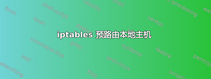 iptables 预路由本地主机