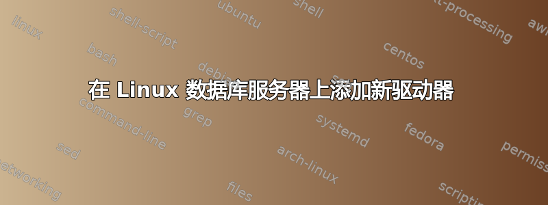 在 Linux 数据库服务器上添加新驱动器