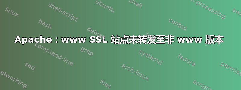 Apache：www SSL 站点未转发至非 www 版本