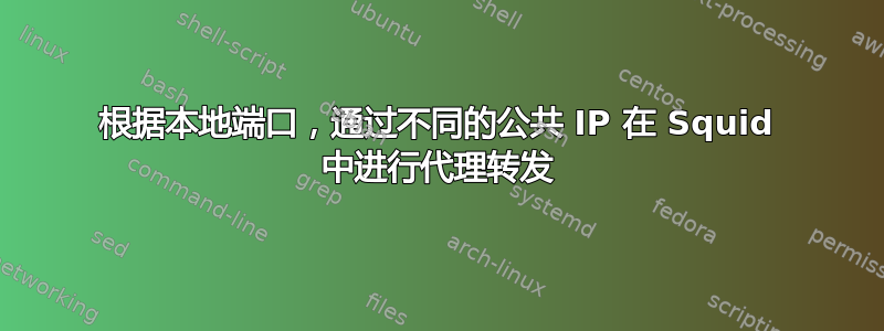 根据本地端口，通过不同的公共 IP 在 Squid 中进行代理转发