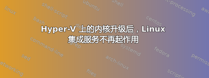 Hyper-V 上的内核升级后，Linux 集成服务不再起作用