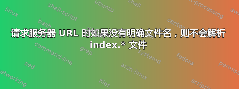 请求服务器 URL 时如果没有明确文件名，则不会解析 index.* 文件