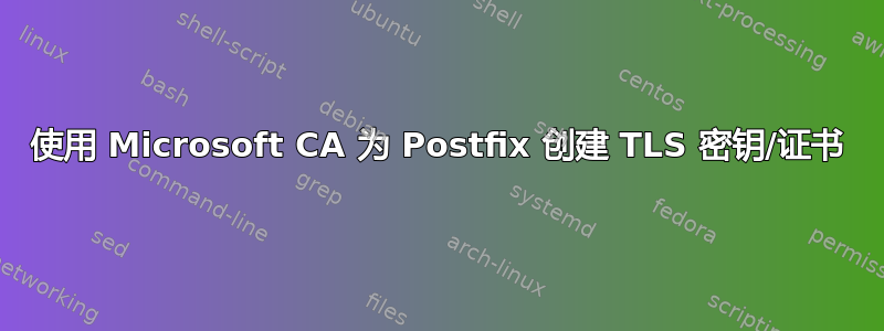 使用 Microsoft CA 为 Postfix 创建 TLS 密钥/证书