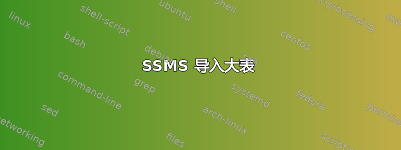 SSMS 导入大表