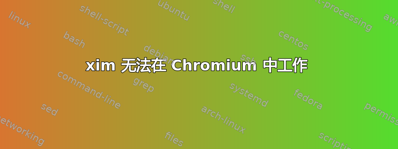 xim 无法在 Chromium 中工作