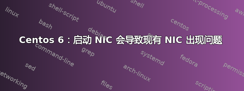 Centos 6：启动 NIC 会导致现有 NIC 出现问题