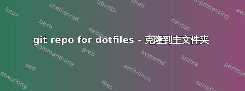 git repo for dotfiles - 克隆到主文件夹