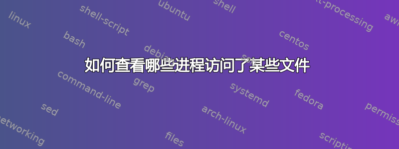 如何查看哪些进程访问了某些文件