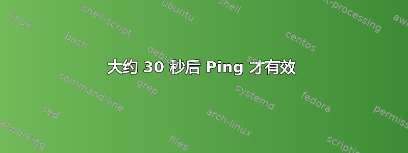 大约 30 秒后 Ping 才有效