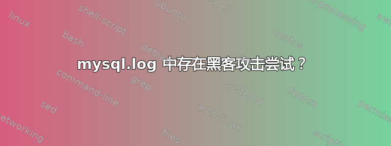 mysql.log 中存在黑客攻击尝试？