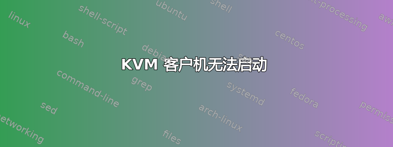 KVM 客户机无法启动