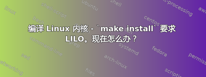 编译 Linux 内核 - `make install` 要求 LILO。现在怎么办？