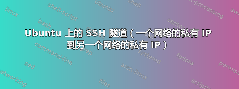 Ubuntu 上的 SSH 隧道（一个网络的私有 IP 到另一个网络的私有 IP）