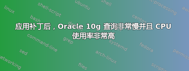 应用补丁后，Oracle 10g 查询非常慢并且 CPU 使用率非常高