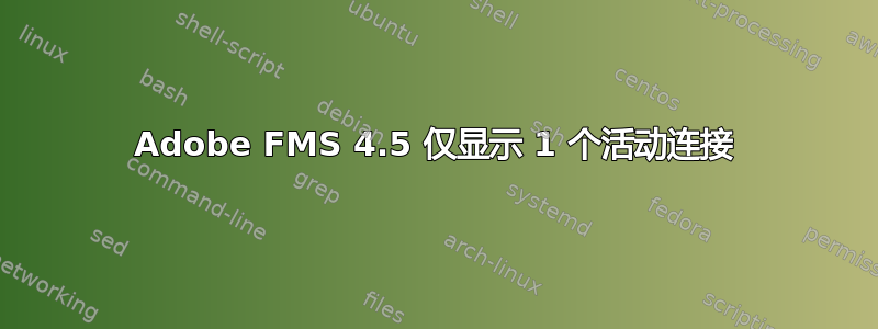 Adobe FMS 4.5 仅显示 1 个活动连接