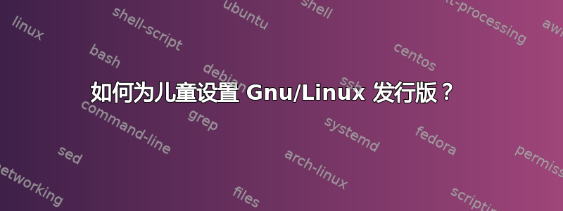 如何为儿童设置 Gnu/Linux 发行版？ 