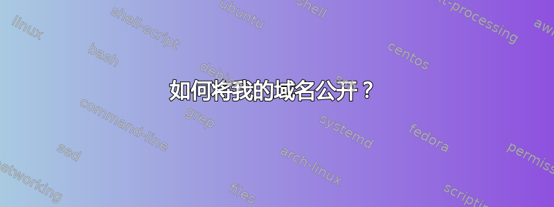 如何将我的域名公开？