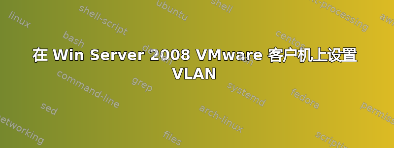 在 Win Server 2008 VMware 客户机上设置 VLAN