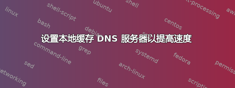 设置本地缓存 DNS 服务器以提高速度