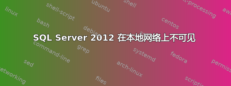 SQL Server 2012 在本地网络上不可见