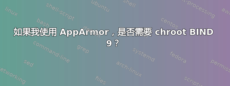 如果我使用 AppArmor，是否需要 chroot BIND 9？