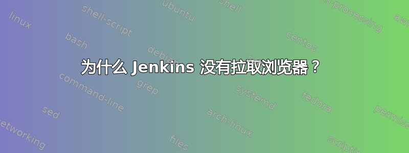 为什么 Jenkins 没有拉取浏览器？