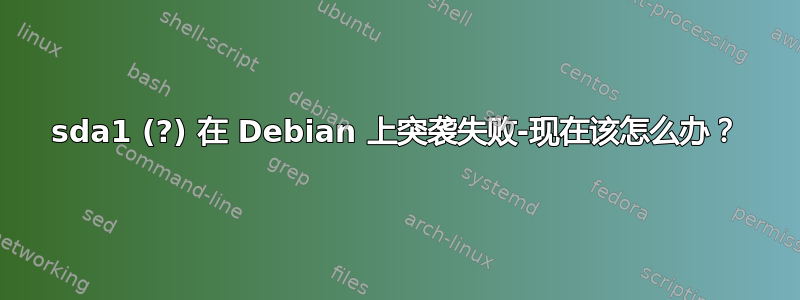 sda1 (?) 在 Debian 上突袭失败-现在该怎么办？