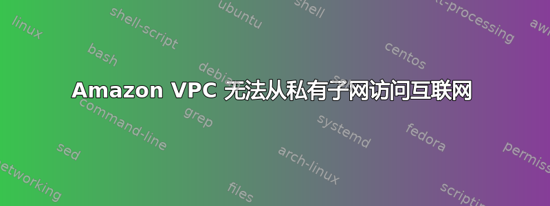 Amazon VPC 无法从私有子网访问互联网