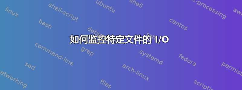 如何监控特定文件的 I/O