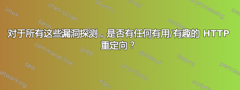 对于所有这些漏洞探测，是否有任何有用/有趣的 HTTP 重定向？