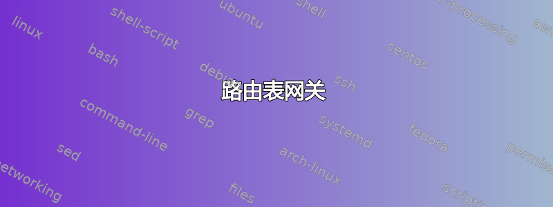 路由表网关