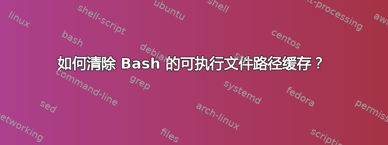 如何清除 Bash 的可执行文件路径缓存？