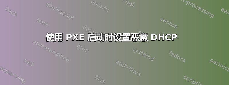 使用 PXE 启动时设置恶意 DHCP 