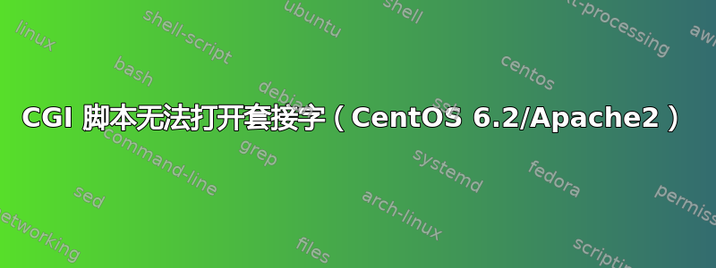 CGI 脚本无法打开套接字（CentOS 6.2/Apache2）