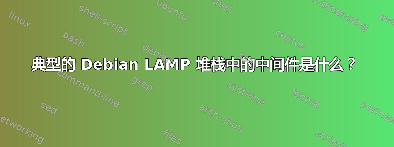 典型的 Debian LAMP 堆栈中的中间件是什么？