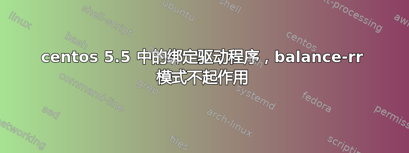 centos 5.5 中的绑定驱动程序，balance-rr 模式不起作用